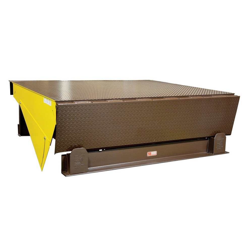 Vestil EH-65-35 Hydraulic Dock Leveler 74"W x 50"L x 24"D Pit Dimensions, 35000 Lb. Capacity Brown/Yellow