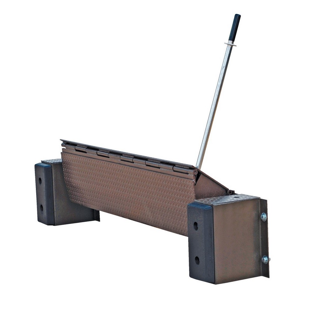Vestil PP-2066 Hand Pump Edge-O-Dock Leveler 66 In. Ramp Width x 29 In. Ramp Length 20,000 Lb. Capacity Brown
