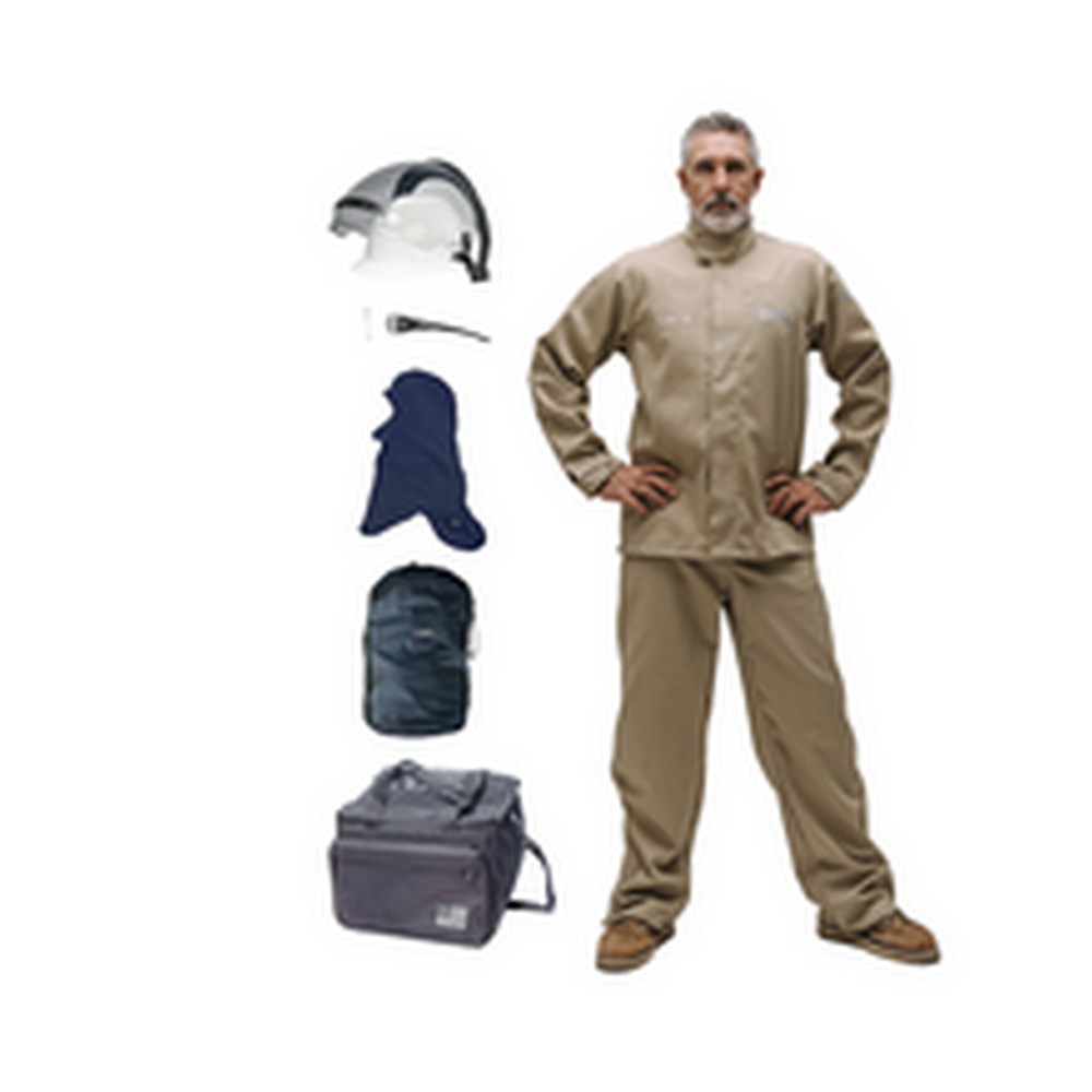 OEL AFW8-KJB-S 8 CAL Jacket and Bib Overall Kit Headgear Mens Khaki