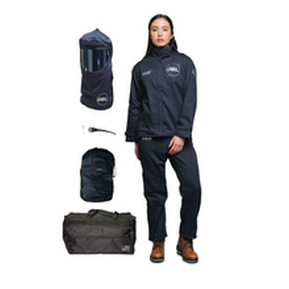 OEL AFW25F-NJB-S-W 25 CAL Jacket and Bib Overall Kit SwitchGear Hood Womens Navy w/Duel Fans