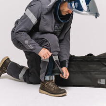 OEL AFW40LF-FL-BSJB-GTX-S 40 CAL Jacket and Bib Overall Kit Lift Front Hood Black Series GTX Mens Charcoal Grey