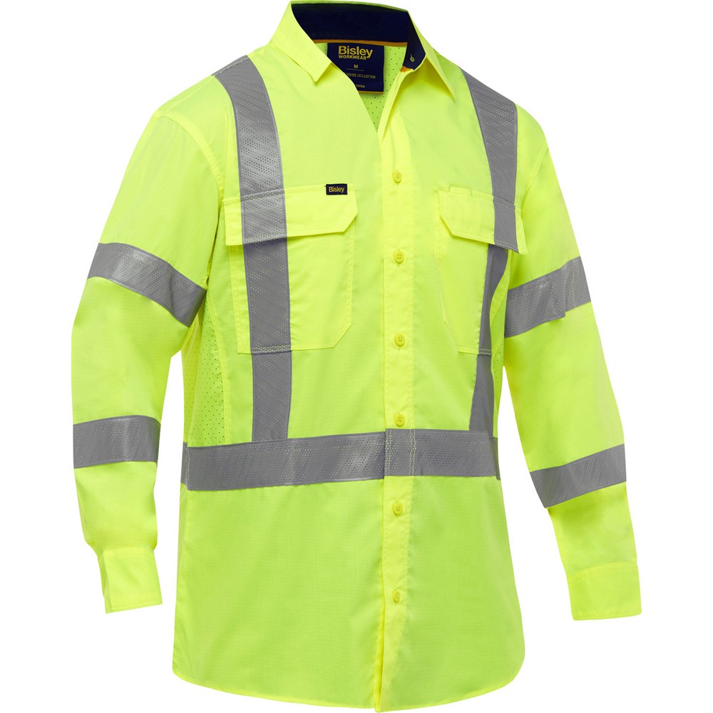 PIP 313M6490X-Y/S ANSI Type R Class 3 and CSA Z96 X-Back Long Sleeve Work Shirt with X-Airflow