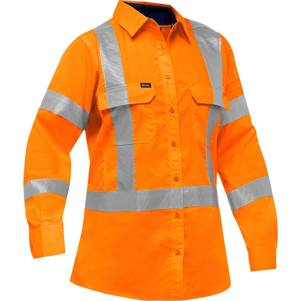 PIP 313W6490X-O/S ANSI Type R Class 3 and CSA Z96 X-Back Women's Long Sleeve Work Shirt with X-Airflow