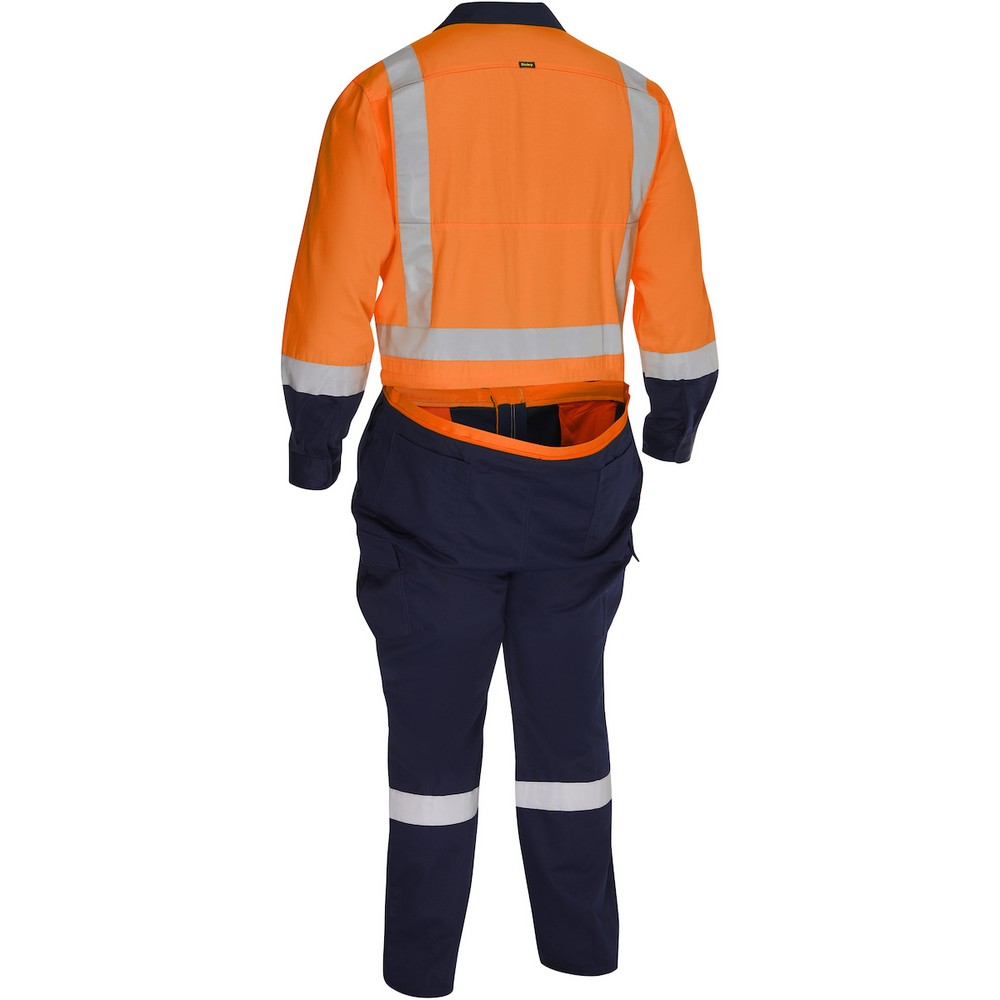 PIP 385WFRHS-YN AR/FR Women's Ripstop Long Sleeve Button Down with Navy Bottom - Industrial Wash Durable Yellow/Navy