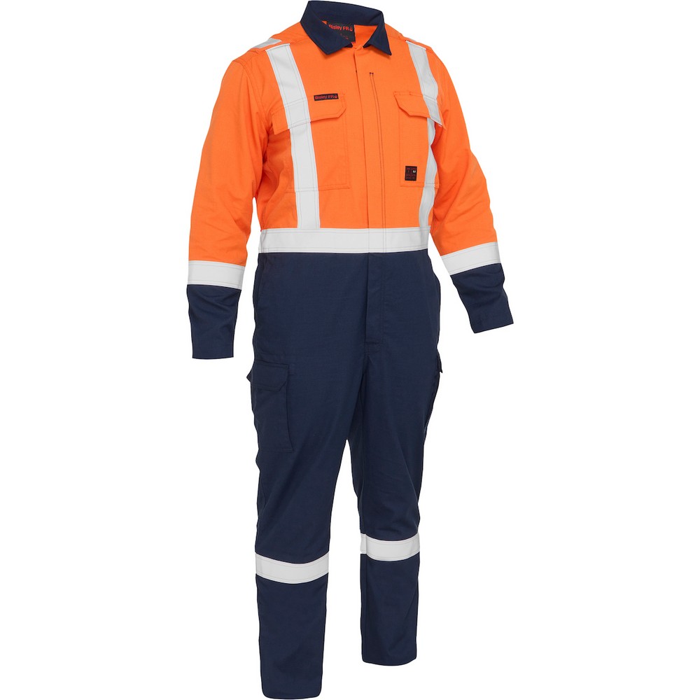 PIP 385MFRHC-ON/S AR/FR Ripstop Coverall with Navy Bottom - Industrial Wash Durable