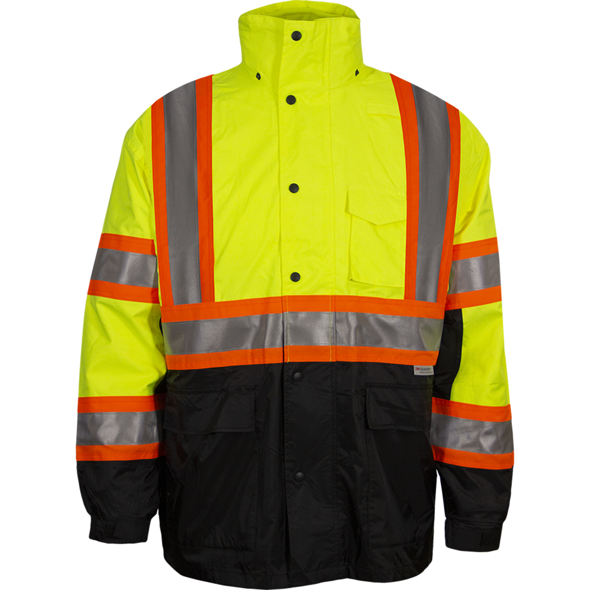 PIP 431CS-LB ANSI Type R Class 3 Two-Tone Waterproof and Breathable 3-Seasons Parka with Black Bottom Hi-Vis Yellow/Black