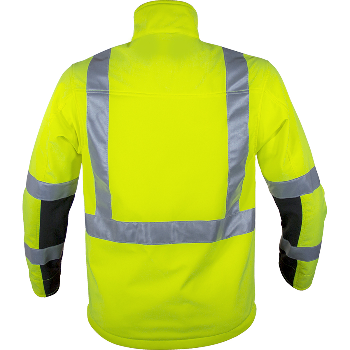 PIP 451ST-LB ANSI Type R Class 3 Black Bottom Soft Shell Jacket with Brushed Fleece Lining Hi-Vis Yellow/Black