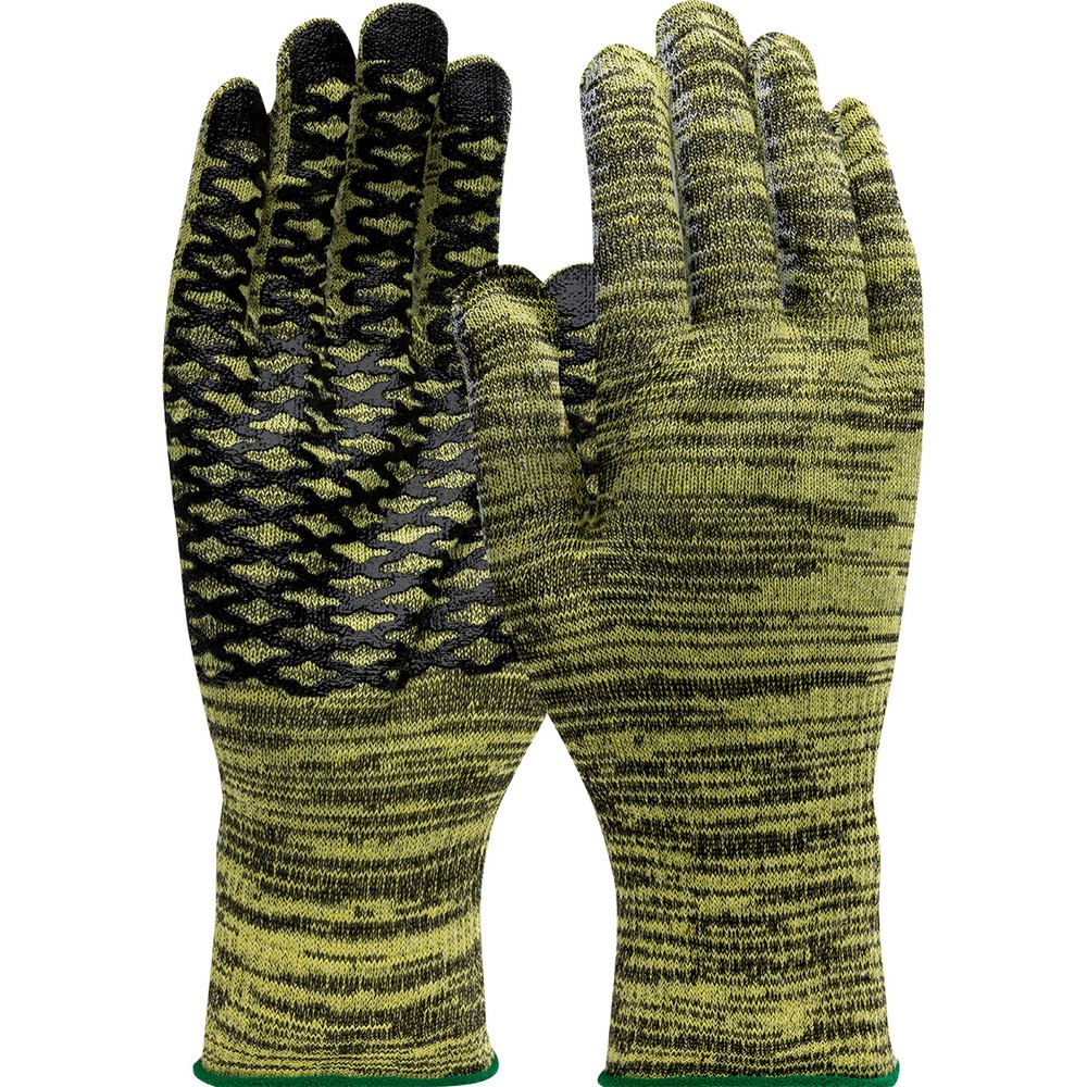 PIP M13KFT-RT-PW1-S Seamless Knit ATA Aramid / Steel Blended Glove with Sta-COOL Plating and PVC Dot Grip - Light Weight