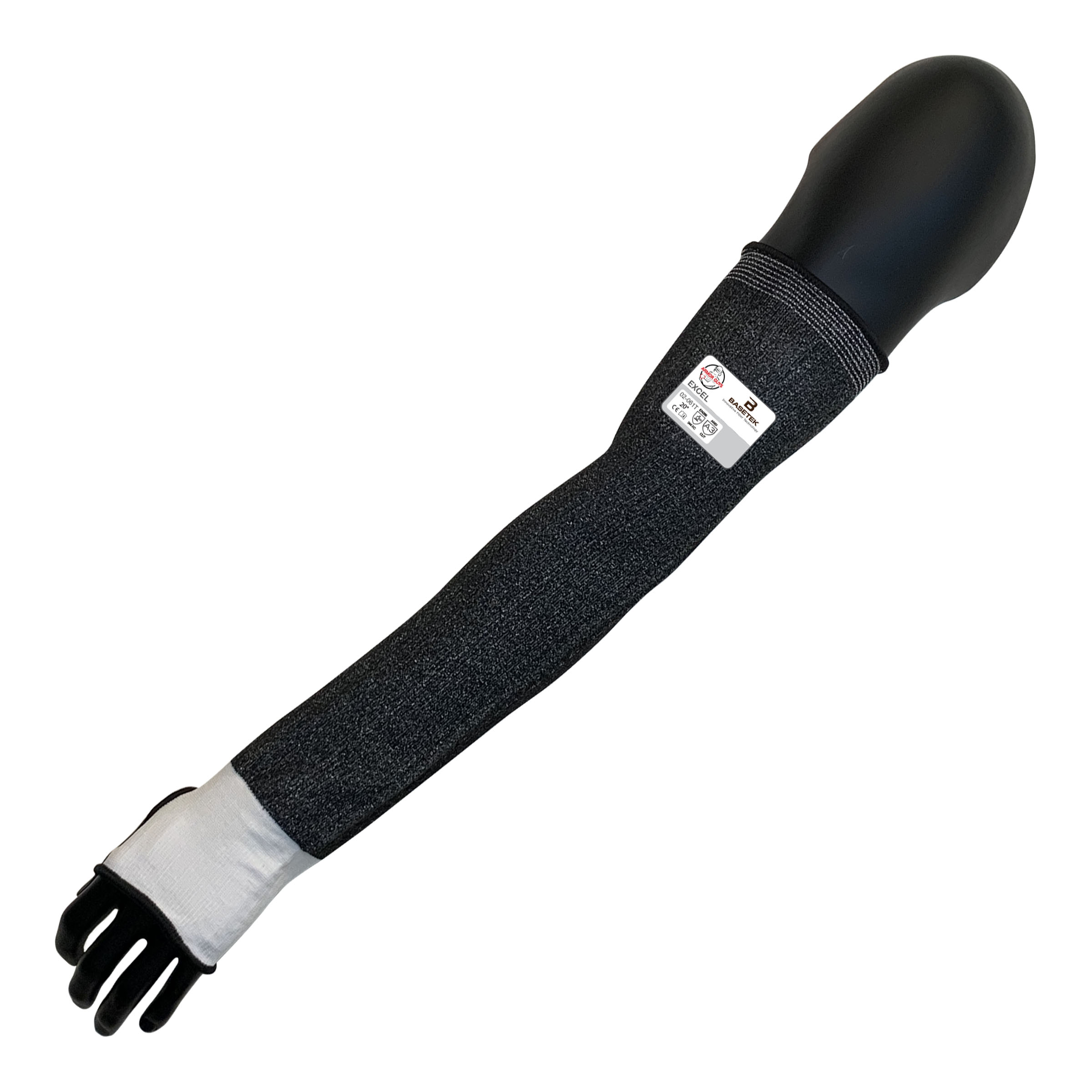 Armor Guys 02-061T 20" Black HDPE Sleeve With Thumb Hole, ANSI A3