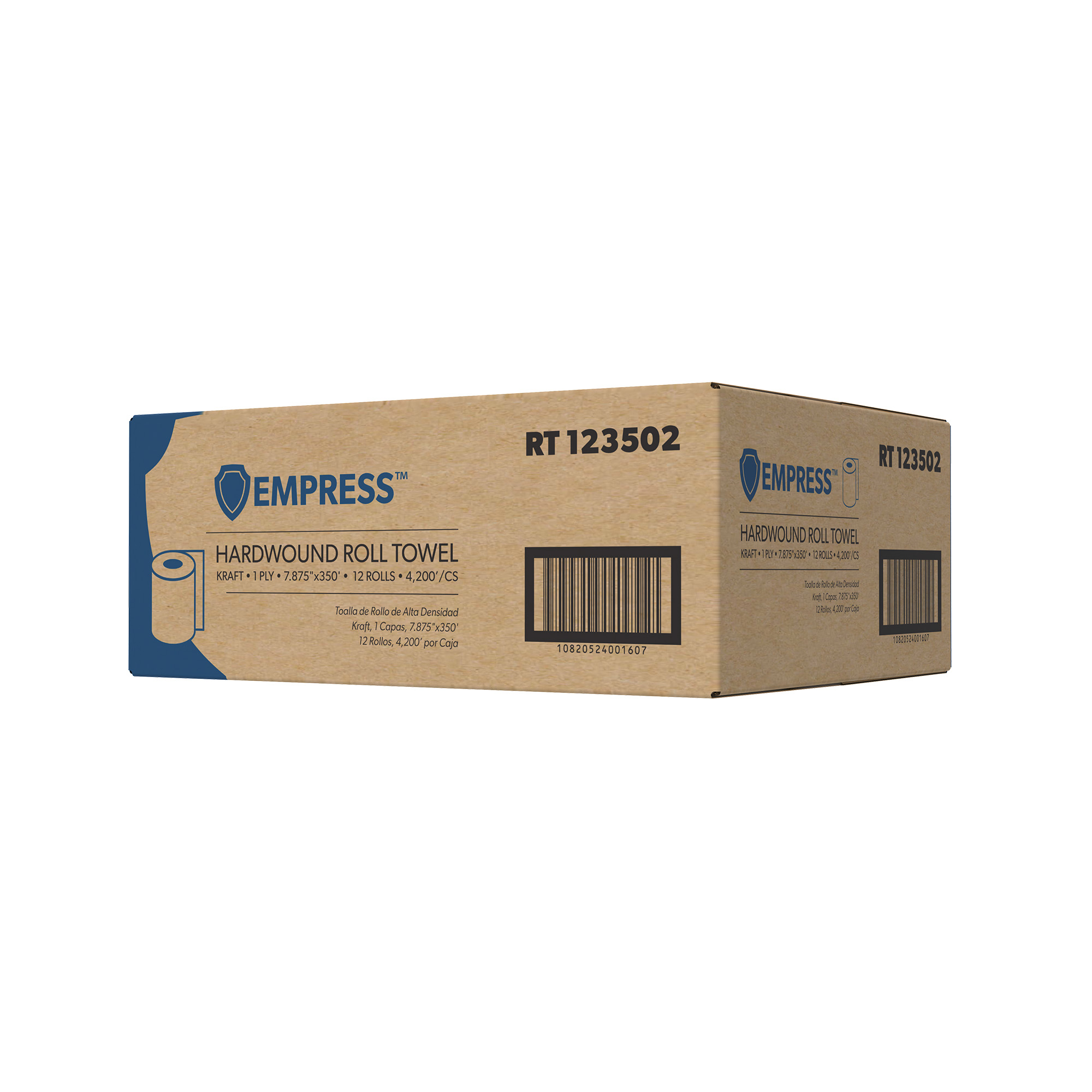 Empress RT123502 Hardwound Towel 7.875 X 350, Kraft 12 Rolls