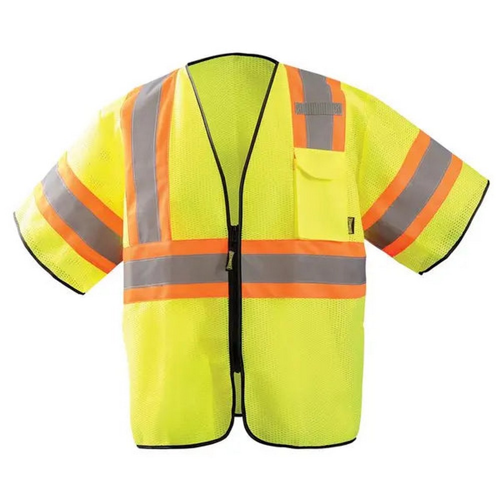 Occunomix ECO-GCZ32T-O Mesh Two-Tone Vest W/Zipper Hi-Vis Orange