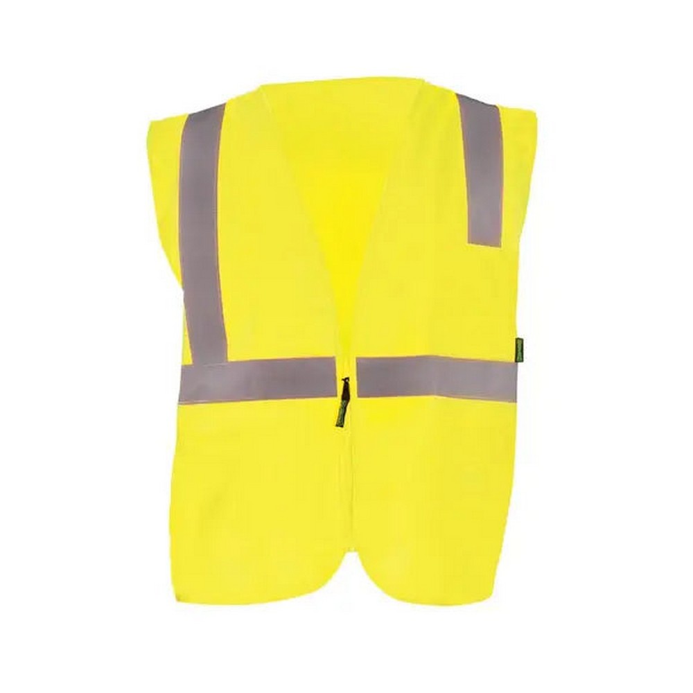 Occunomix ECO-ISZ-Y Solid Standard Vest W/Zipper Hi-Vis Yellow