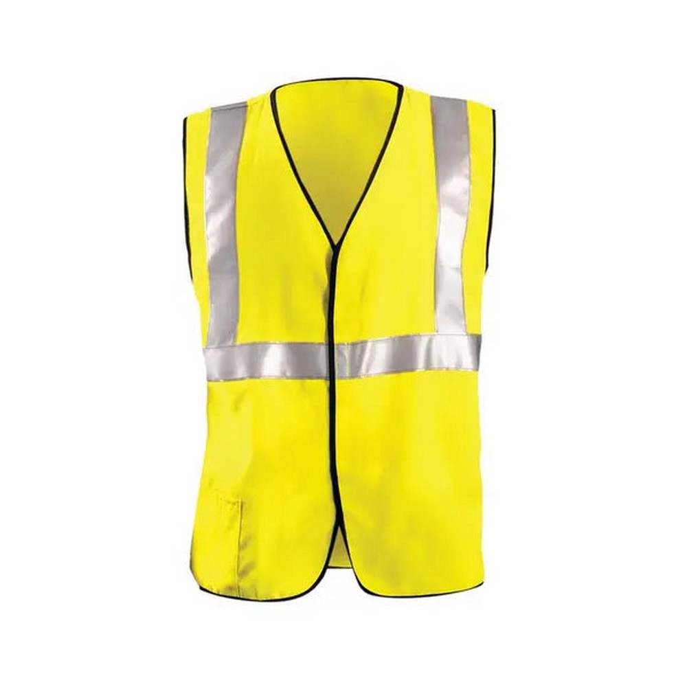 Occunomix FR-VM1112-Y Flame Resistant Dual Certified Single Stripe Solid Vest Hi-Vis Yellow