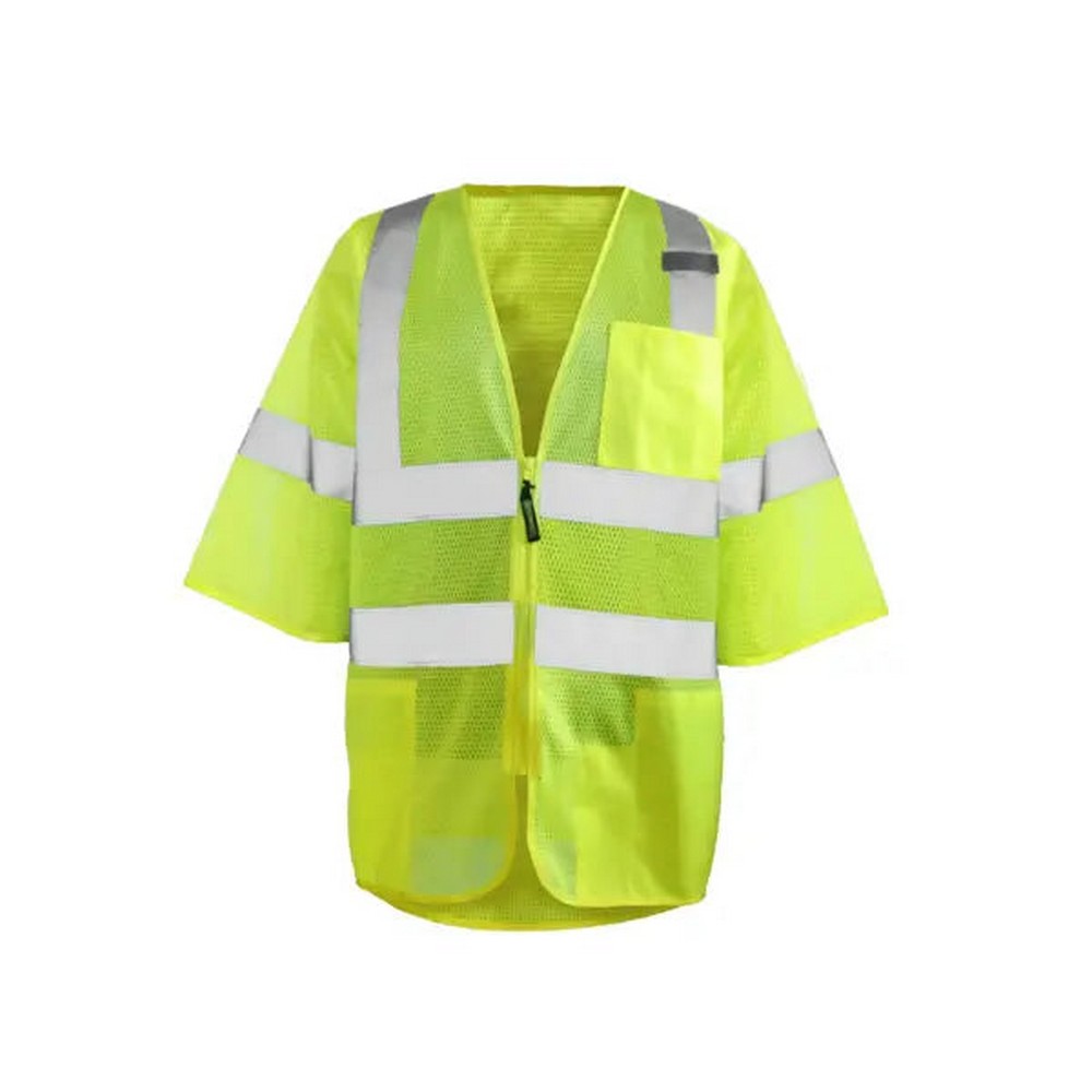 Occunomix LUX-HSCOOL3-Y Mesh Dual Stripe Vest Hi-Vis Yellow