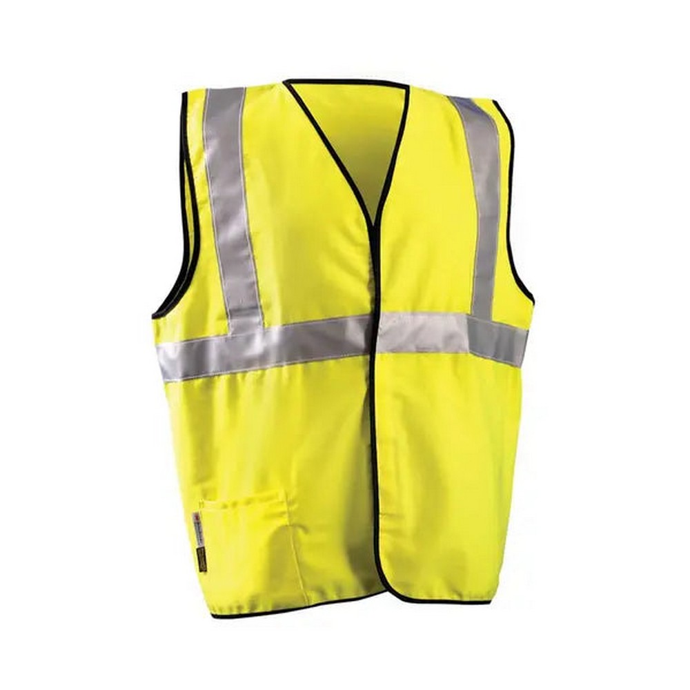 Occunomix LUX-SSCGFR-Y Flame Resistant Single Stripe Solid Vest Hi-Vis Yellow