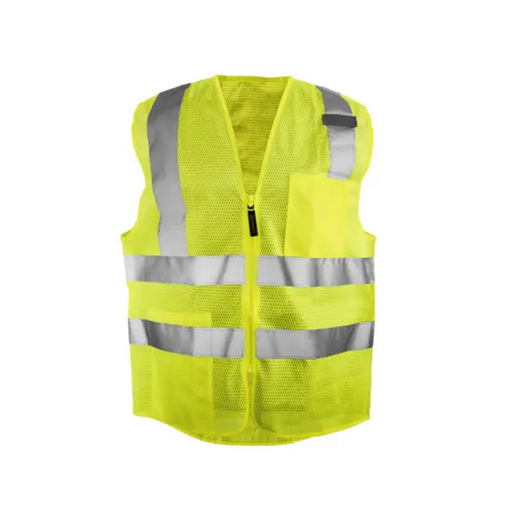 Occunomix LUX-SSCOOLG-Y Mesh Dual Stripe Vest Hi-Vis Yellow