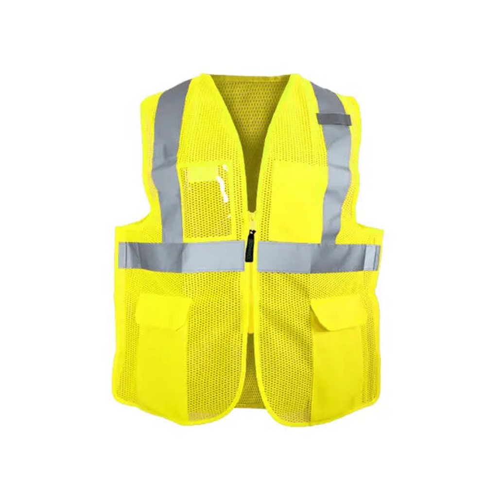 Occunomix LUX-SSGCB-Y Mesh 5-Pt Breakaway Vest Hi-Vis Yellow