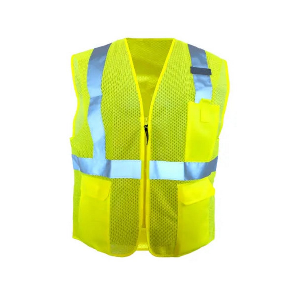 Occunomix LUX-SSGZC-O Mesh Standard Vest W/Zipper Hi-Vis Orange