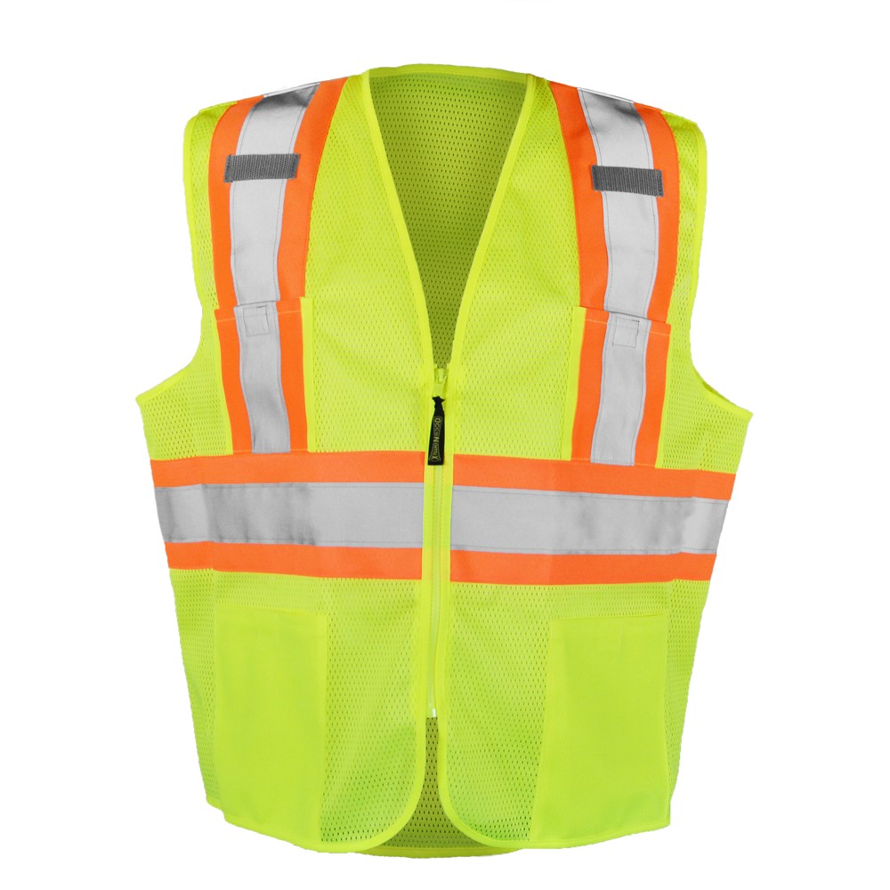 Occunomix LUX-SSM2TZ-Y Mesh 2-Tone Vest Hi-Vis Yellow