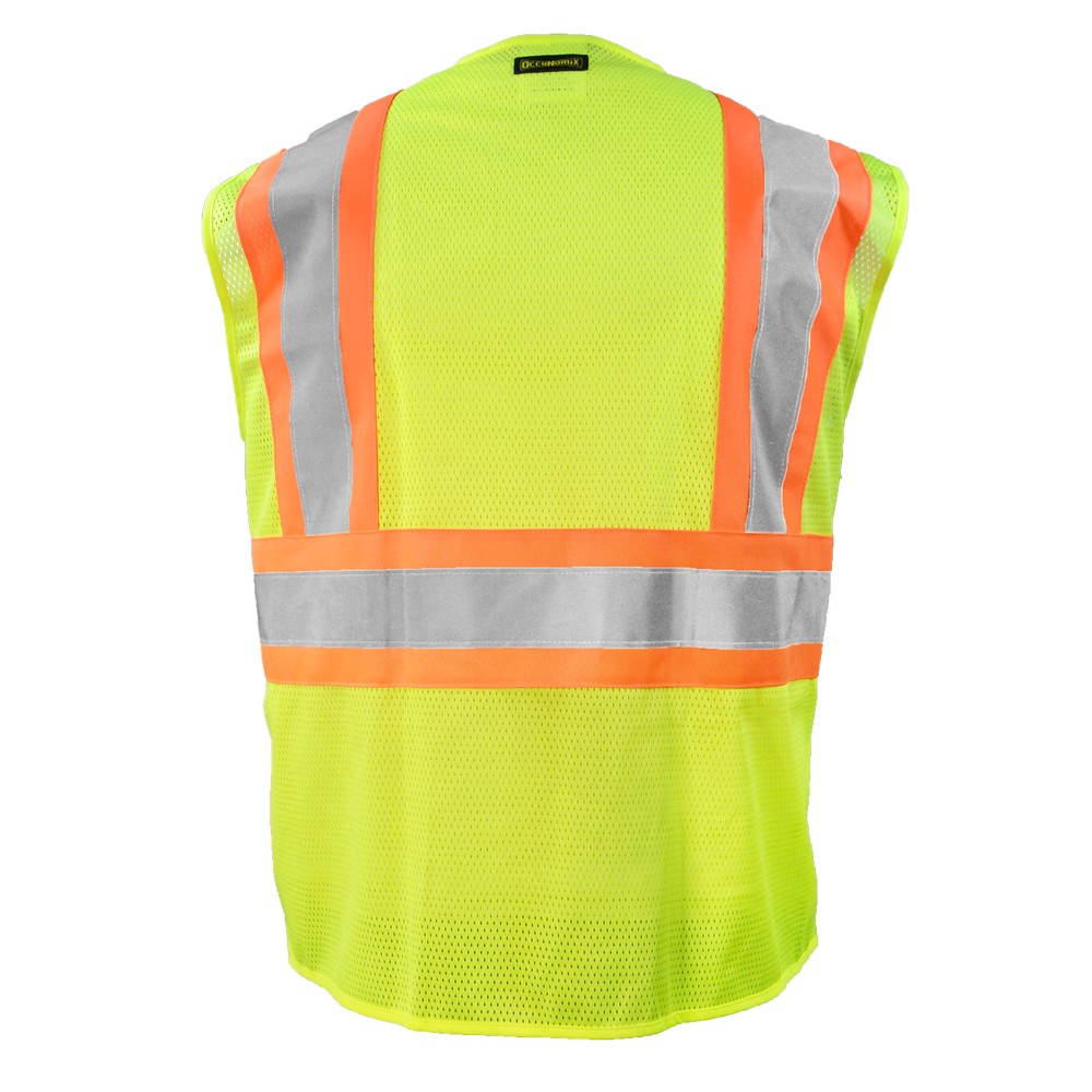 Occunomix LUX-SSM2TZ-Y Mesh 2-Tone Vest Hi-Vis Yellow