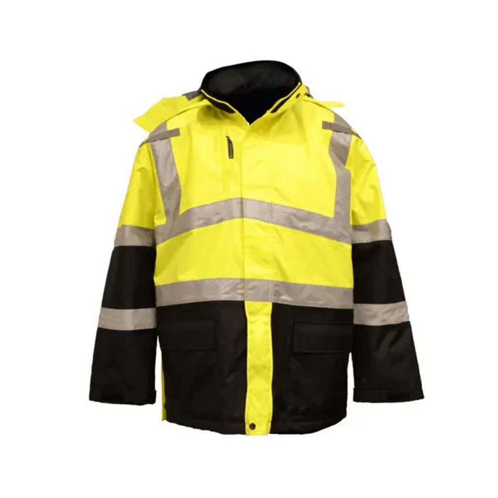 Occunomix LUX-TJCW-Y Insulated Black Bottom Parka Hi-Vis Yellow