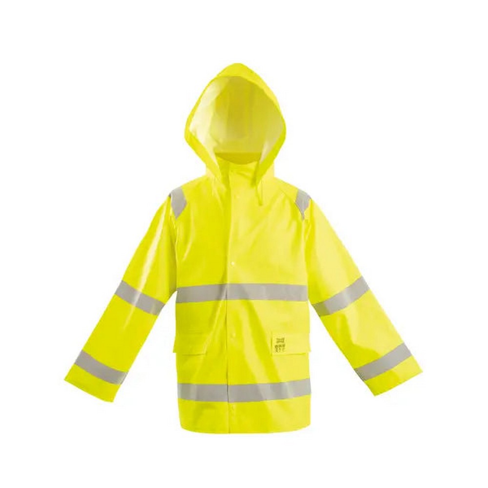 Occunomix LUX-TJR/FR2-Y Flame Resistant Rain Jacket Hi-Vis Yellow