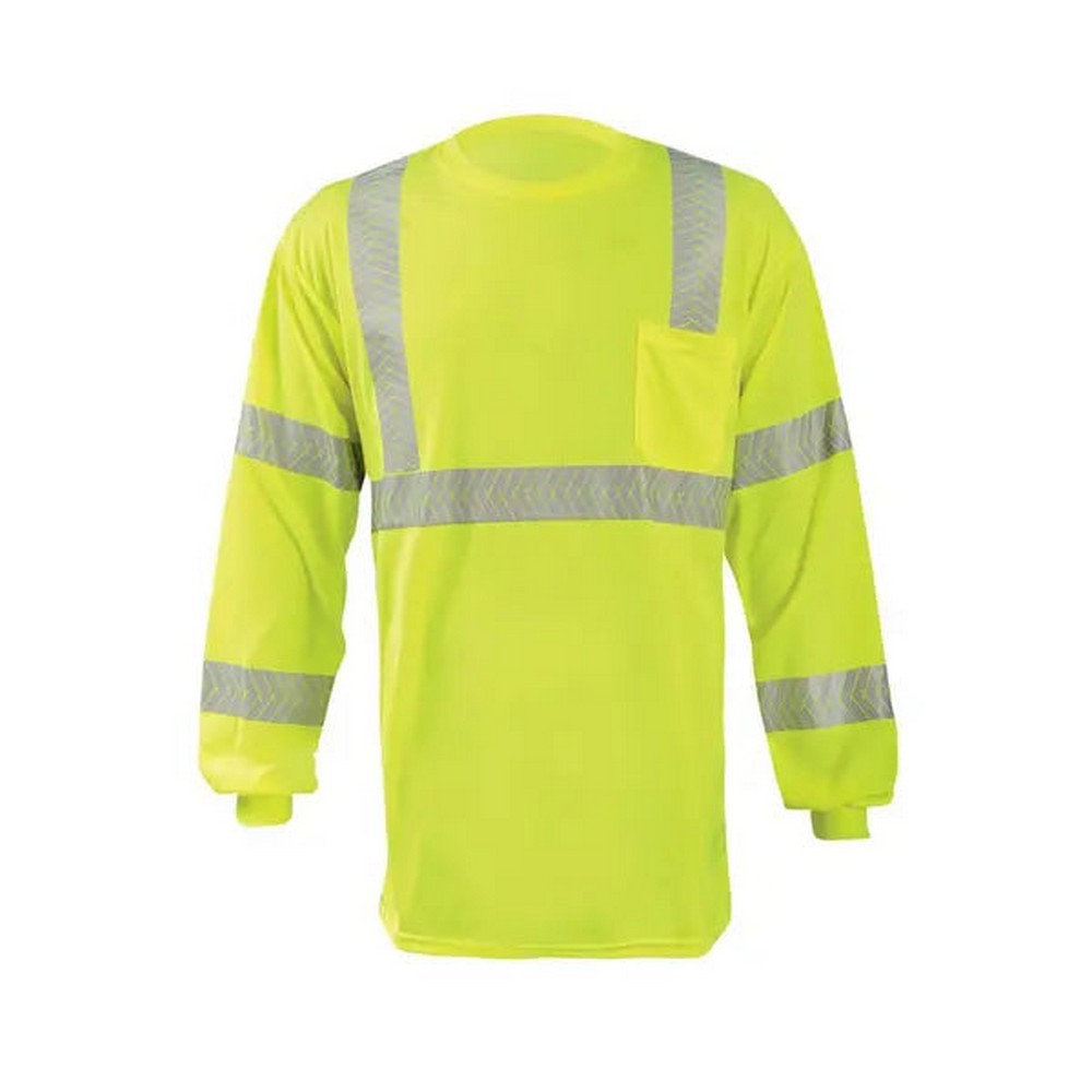 Occunomix LUX-TLSP3B-O Long Sleeve Ocx Patented Segmented Tape T-Shirt W-Pocket Hi-Vis Orange