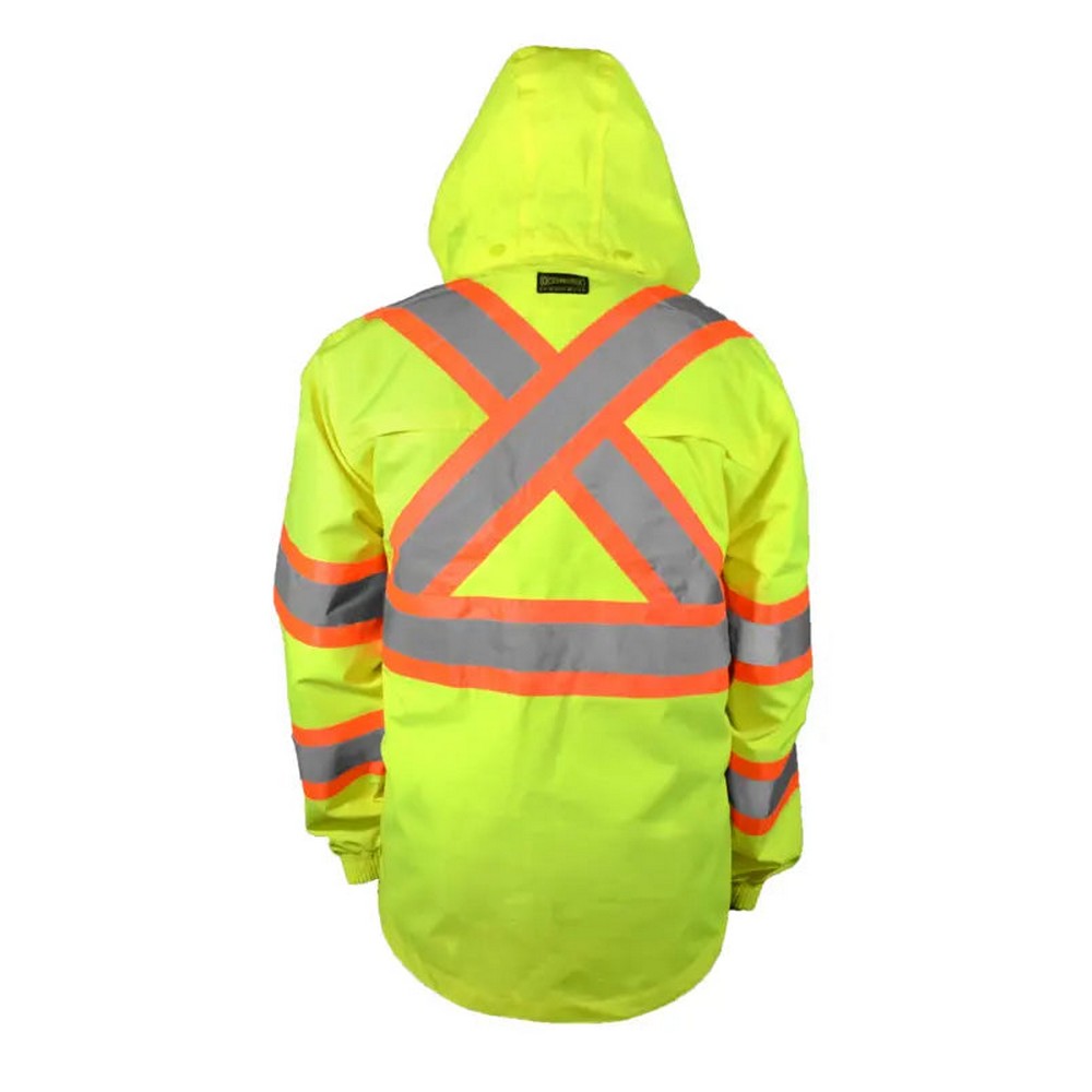 Occunomix SP-RS2JX-Y Two Tone X-Back Ripstop Rain Jacket Hi-Vis Yellow
