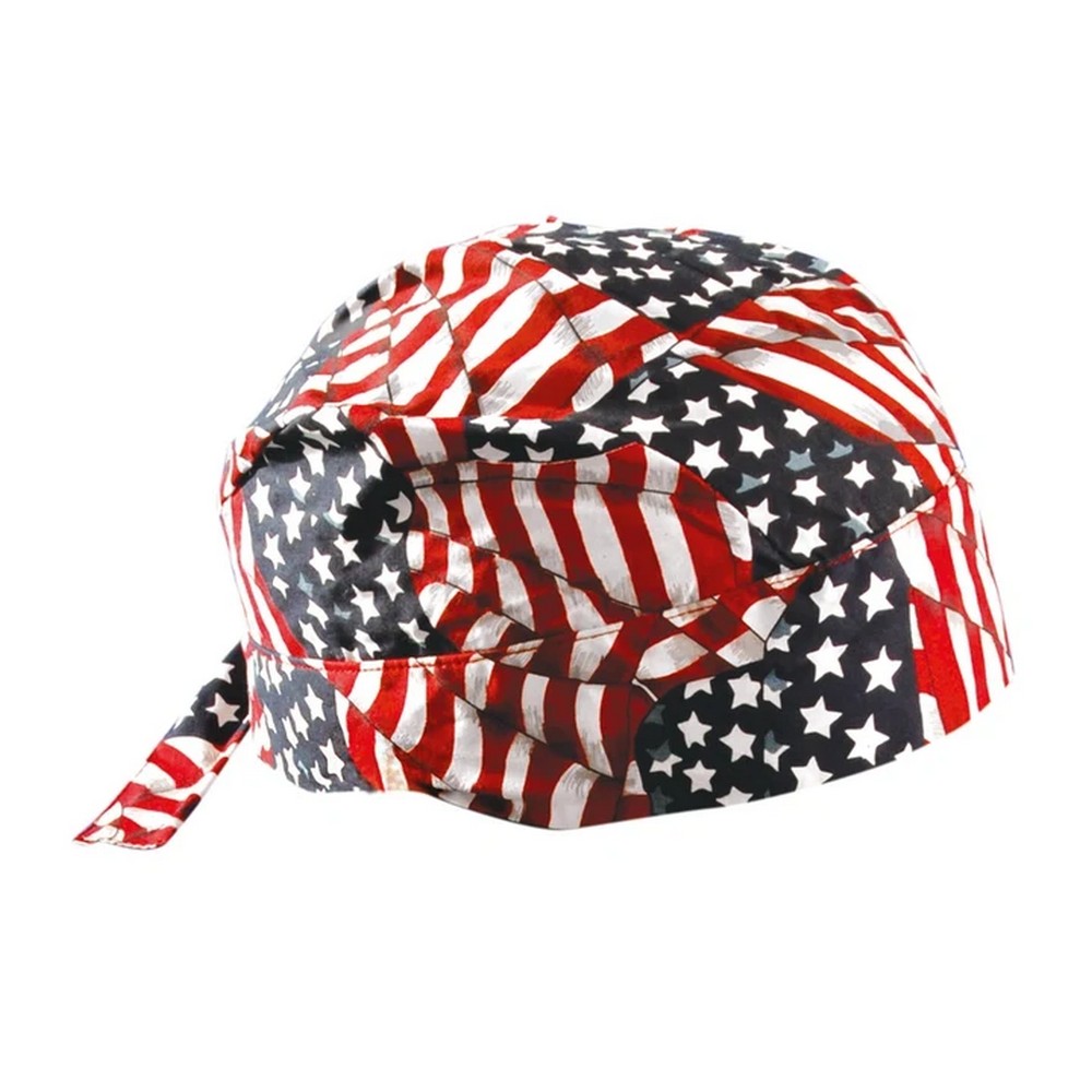 Occunomix TN6-WAV Deluxe Tie Hat W/Elastic Wavy Flag