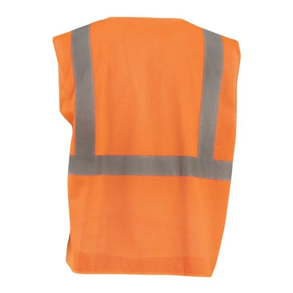 Occunomix TSE-IMZ-O Mesh Self-Extinguishing Vest W/Quick Release Zipper Hi-Vis Orange