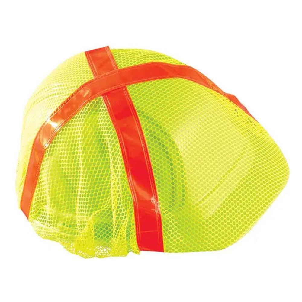 Occunomix V897 High Visibility Hard Hat Cover, Regular Brim, Individual White