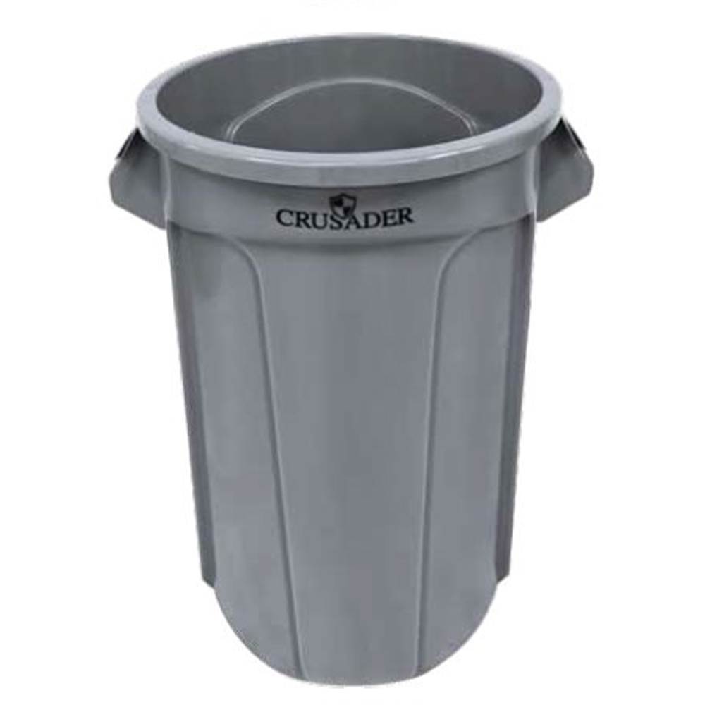 Quantum Storage Systems CTC-32GY Crusader Round Trash Can - 32 Gal. Gray