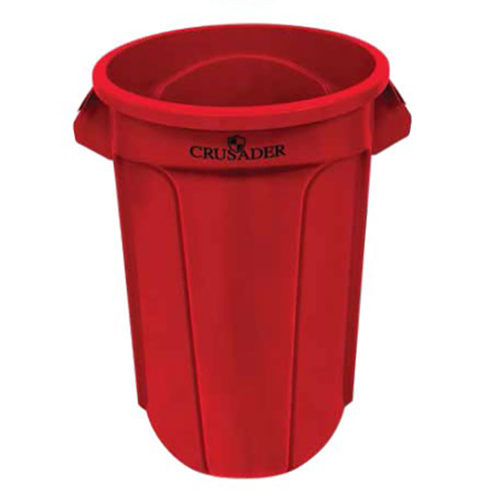 Quantum Storage Solutions CTC-32RD Crusader Round Trash Can - 32 Gal. Red