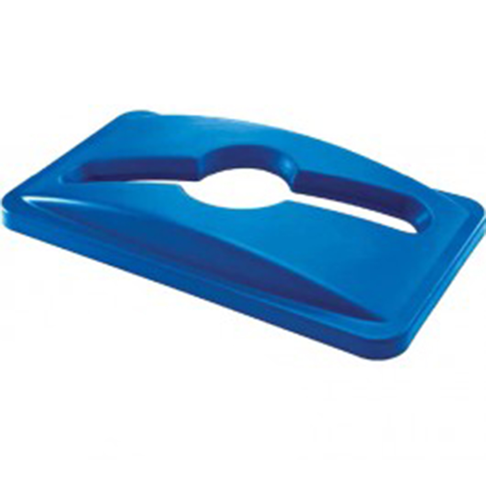 Quantum Storage Solutions CTH-LMXBL Mixed Recycle Lid for Crusader Thin Recycling Container Blue