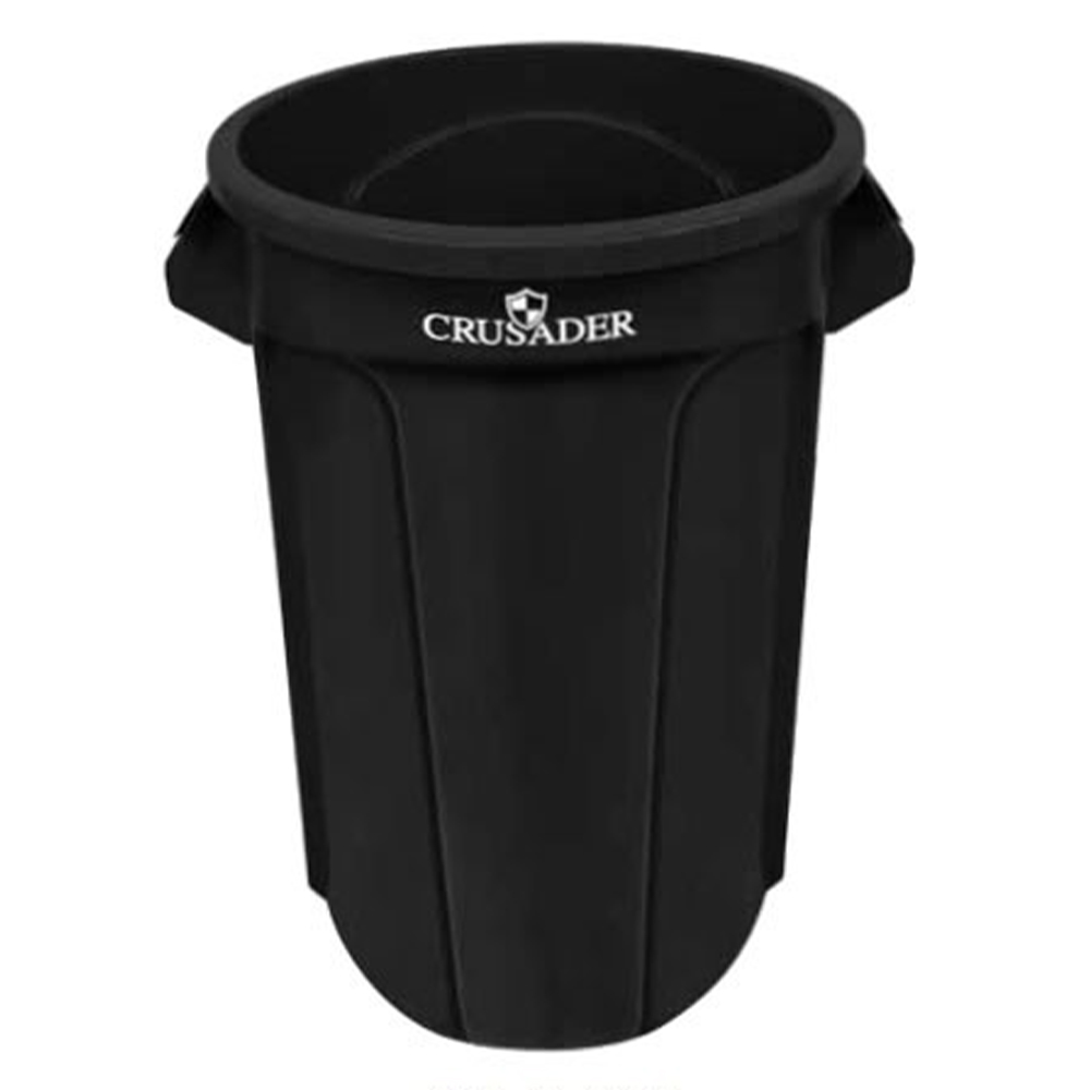 Quantum Storage Solutions CTC-44BK Crusader Round Trash Can - 44 Gal. Black