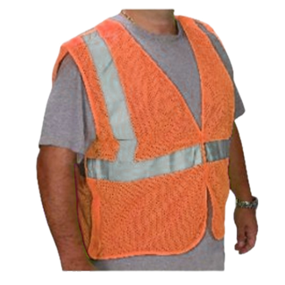 Stalwart Safety C2OVV High Visibility Safety Vest Class 2 Retro-Reflective Stripes Orange