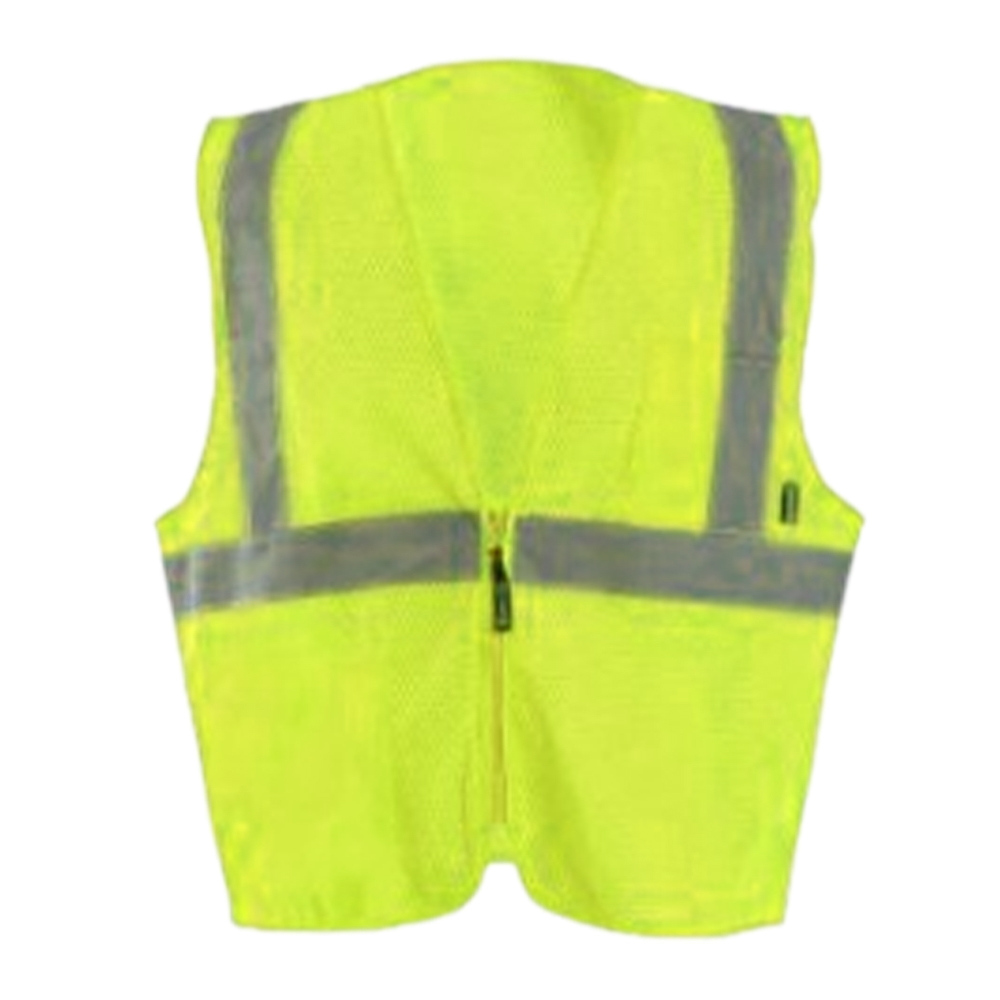 Stalwart Safety C2YVV High Visibility Safety Vest Class 2 Retro-Reflective Stripes Green