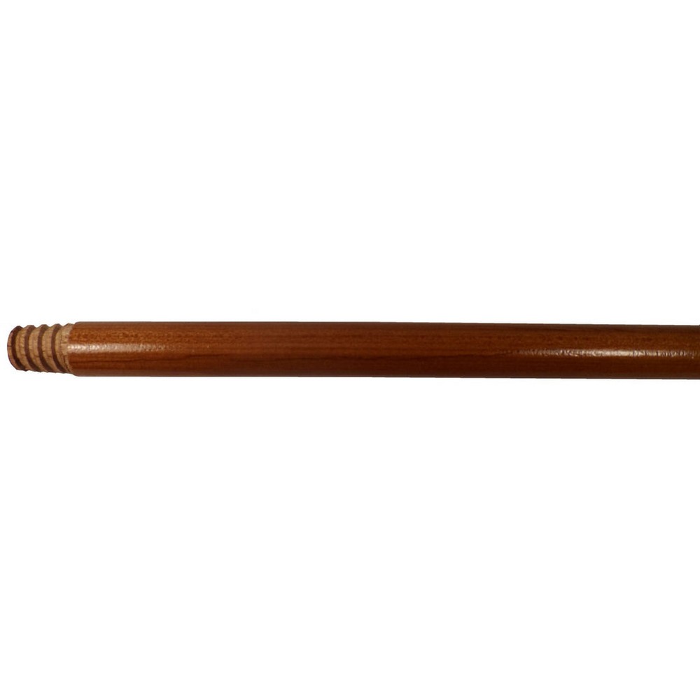 Better Brush 141060 Hardwood Handle,  Wood Threaded Tip, Lacquered - 1-1/8" dia. 5' long