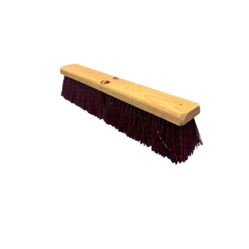 Better Brush 120136 Maroon Crimped Polypropylene Garage Brush - Wood Block 36"