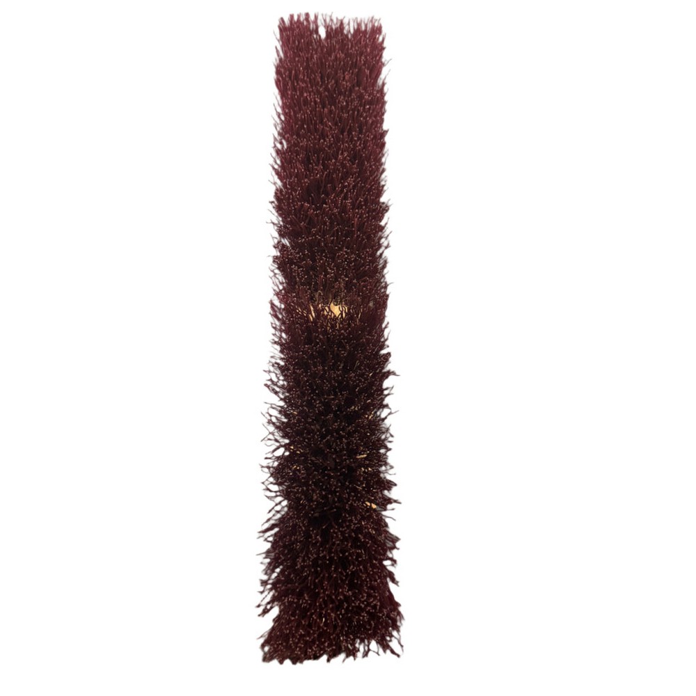 Better Brush 120136 Maroon Crimped Polypropylene Garage Brush - Wood Block 36"