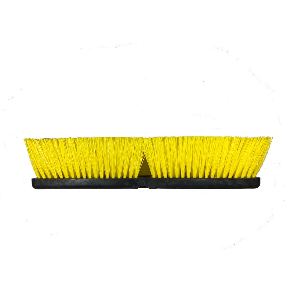 Better Brush 121424Y Yellow Polypropylene Garage Brush - 24" Black Plastic Block