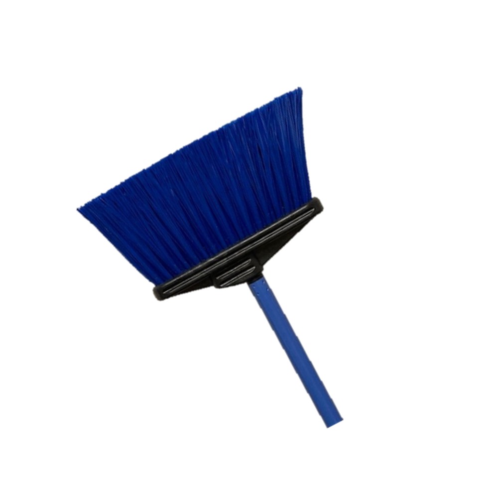 Better Brush 430409B Light Vertical Sweep - 4' Blue Metal Handle - Stiff Blue