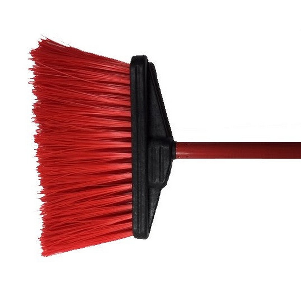 Better Brush 430409R Light Vertical Sweep - 4' Red Metal Handle - Stiff Red