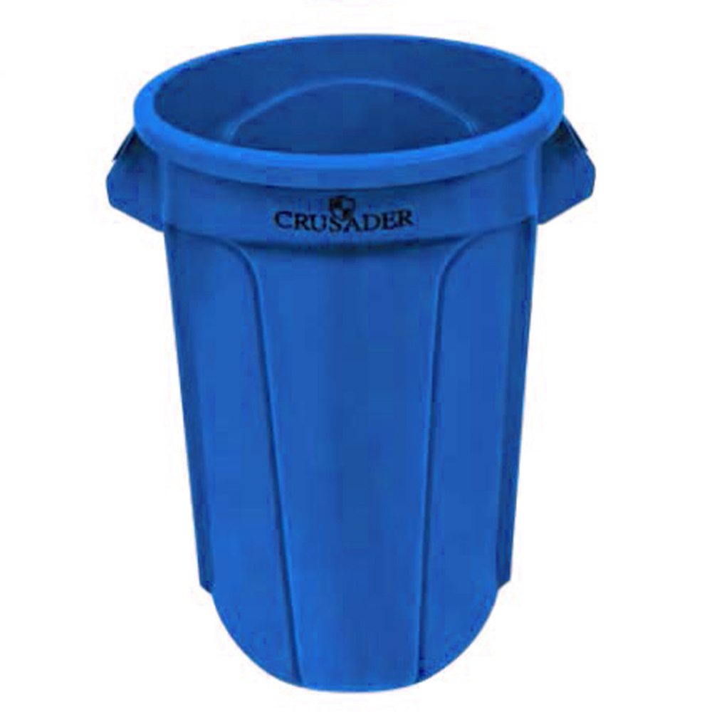 Quantum Storage Systems CTC-32BL Crusader Round Trash Can - 32 Gal. Blue