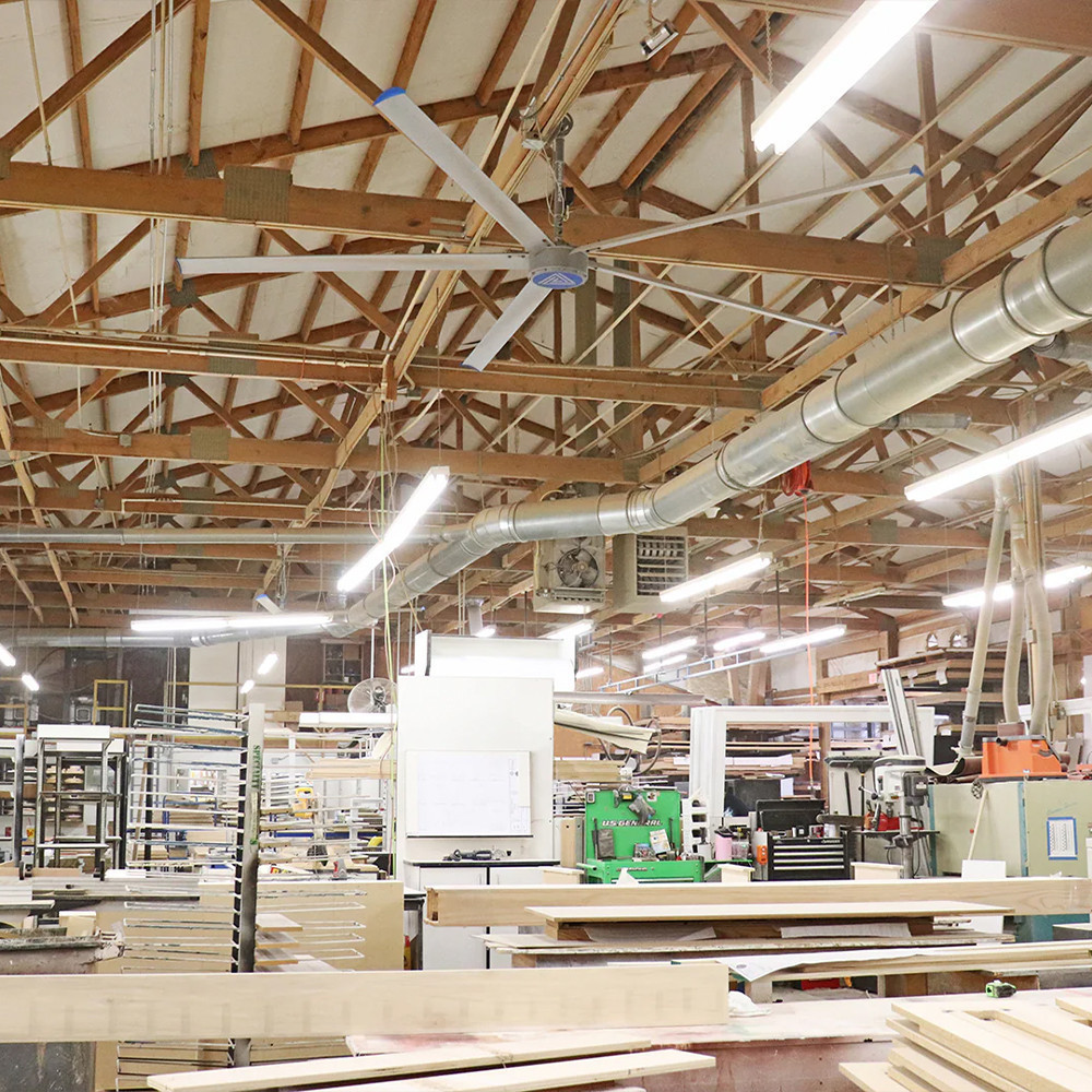 Patterson Fan V12B-460 V-Series Big HVLS Ceiling Fan 12', 460V 3-Phase Motor