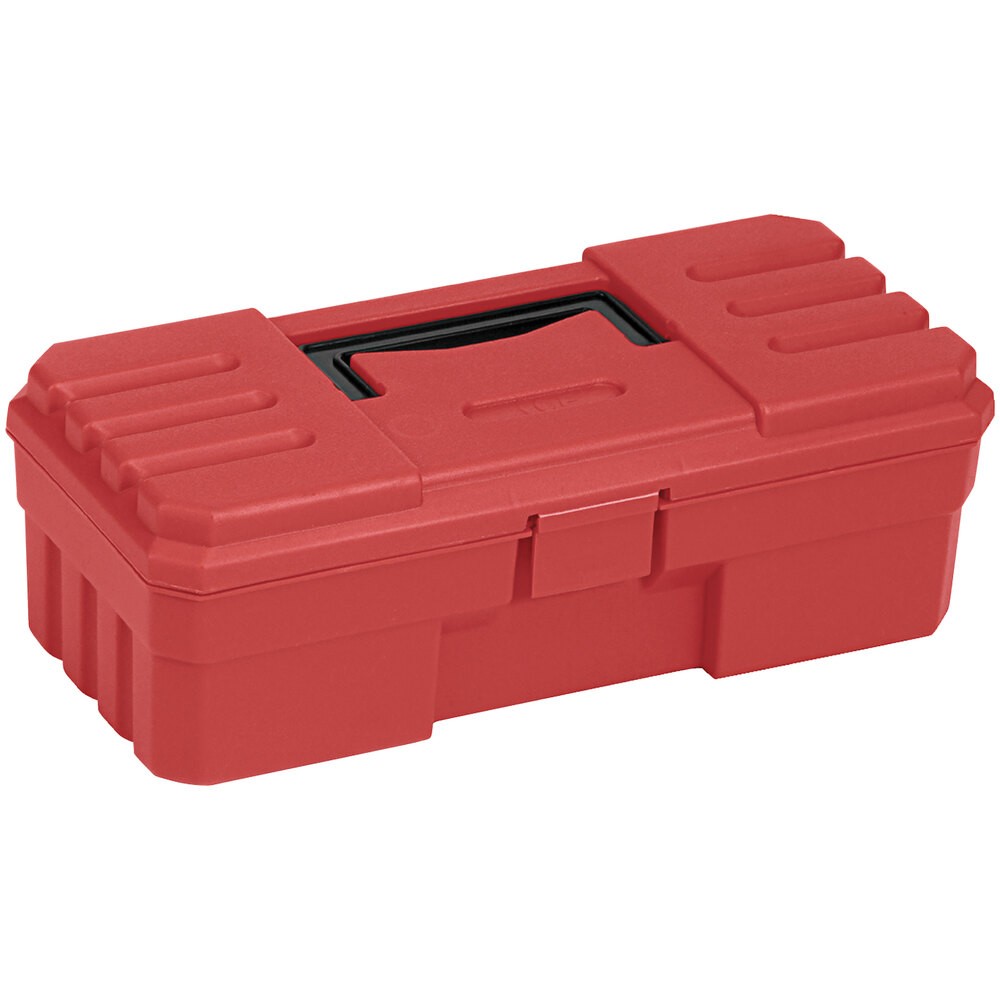 Quantum Storage Systems TB12 12" x 5 1/2" Red Heavy-Duty Polypropylene Tool Box