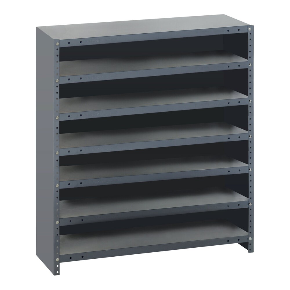 Quantum Storage Systems CL1239-000 Super Tuff 36" x 12" x 39" Steel Closed 7-Shelf Euro Drawer Shelving System