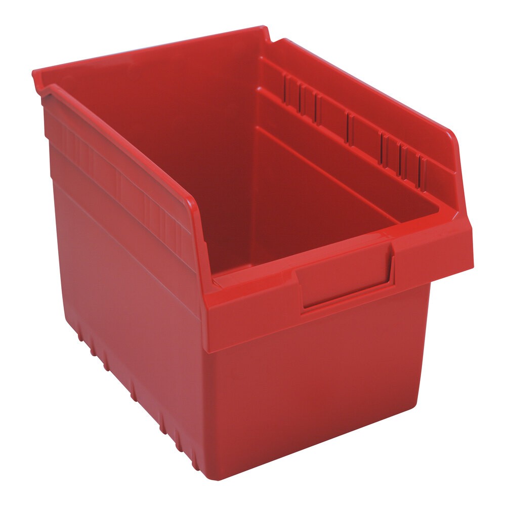 Quantum Storage Systems QSB807RD STORE-MAX 11 5/8" x 8 3/8" x 8" Red Shelf Bin