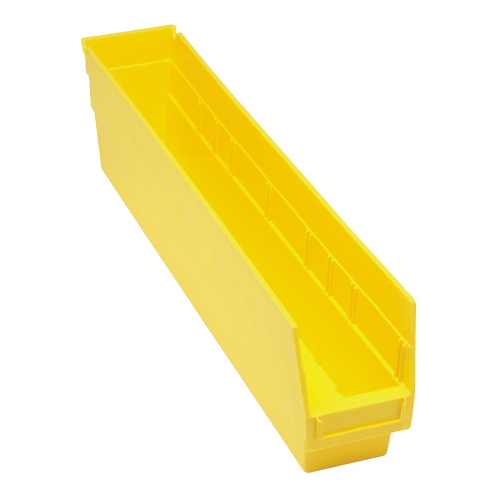 Quantum Storage Systems QSB205YL STORE-MORE 23 5/8" x 4 3/8" x 6" Yellow Shelf Bin