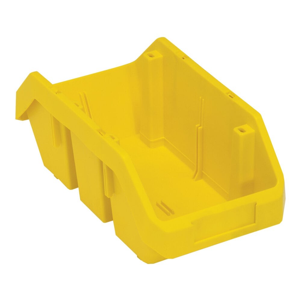 Quantum Storage Systems QP1265YL QuickPick 12 1/2" x 6 5/8" x 5" Yellow Polypropylene Storage Bin